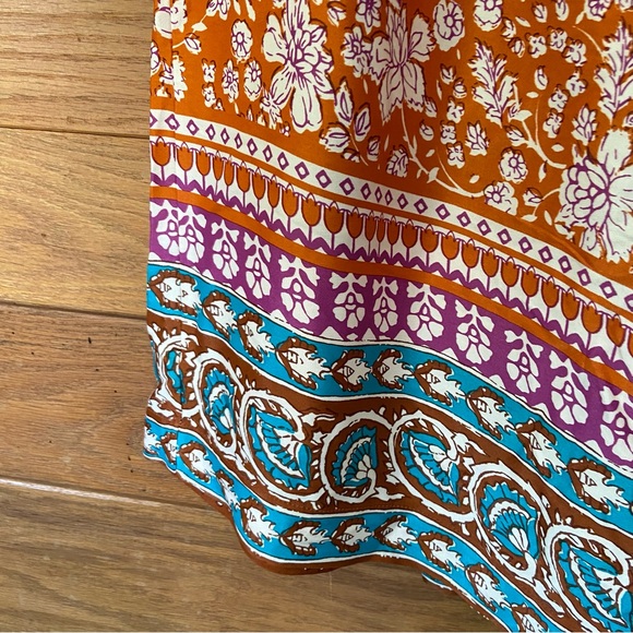 Maeve Saria orangle floral print pull on pants - Picture 4 of 7